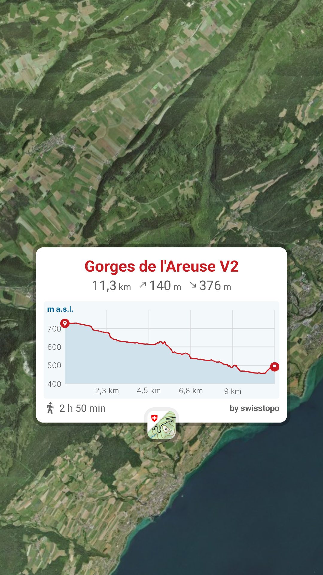 swisstopo3 Gorges de l'Areuse, Neuchâtel, Boudry, Noiraigue, parcours GPS, tracé gpx, randonnée, Suisse-Rando